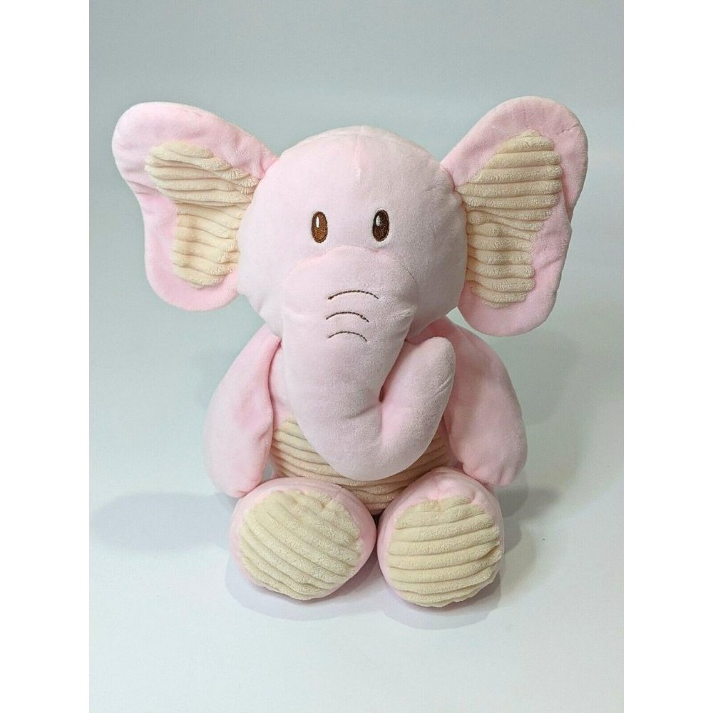 Kelly Toy Pink Elephant Baby Rattle Stuffed Animal Plush 19 "